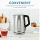 thumbnail image 5 of Hervidor eléctrico AROMA Professional 1.7 L/7 tazas de acero inoxidable, 5 of 6
