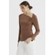 thumbnail image 2 of Polera Mujer Asimétrico Café, 2 of 4