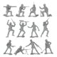 thumbnail image 3 of Toy Soldiers TimMee Plastic Army Men, gris, 48 piezas, fabricado en EE. UU., 3 of 6