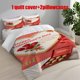 thumbnail image 1 of 3pcs "Forever My Love" Themed Printed Bedding Set Duvet Cover and Pillowcases, 1 of 5