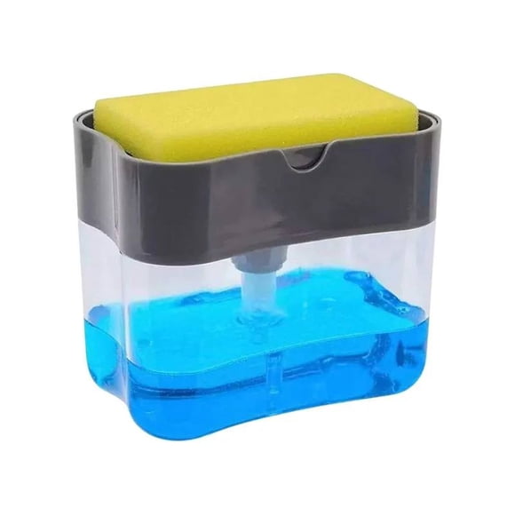 Dispensador De Jabón Lavaloza Para Esponja Cocina Blanco
