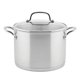 thumbnail image 1 of Olla KitchenAid de acero inoxidable cepillado de 8 litros con tapa, 1 of 9