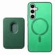 thumbnail image 2 of Funda de Cuero Magnética con Tarjetero para Samsung Galaxy S24 Cubierta Delgada Verde, 2 of 5