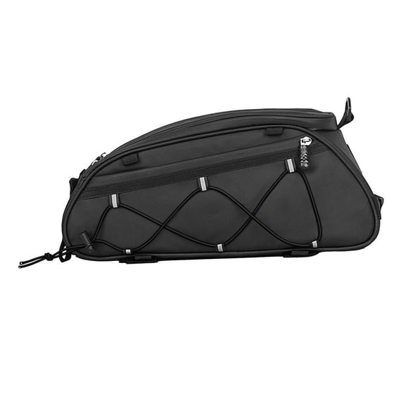 Bolsa para Portabicicletas, Bolso de Hombro, Bolsa de Equipaje Reflectante, Bolsa de Asiento Trasero Resistente Al Agua para Bicicletas de Montaña Y D Negro