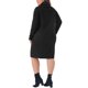 thumbnail image 3 of Vestidos de Suéter Mini Cálidos con Cuello Alto y Manga Larga para Mujer de Talla Grande de Agnes Orinda 1X Negro, 3 of 6