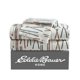 thumbnail image 1 of Sábanas de franela Eddie Bauer, tamaño completo, línea de esquí, algodón blanco, 1 of 6