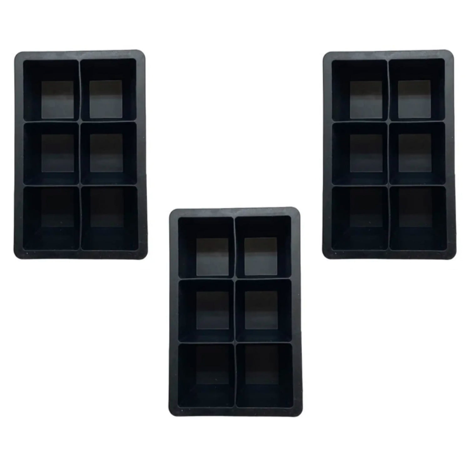 Wayu - Pack 3 Cubetas De 6 Hielos Xl Silicona