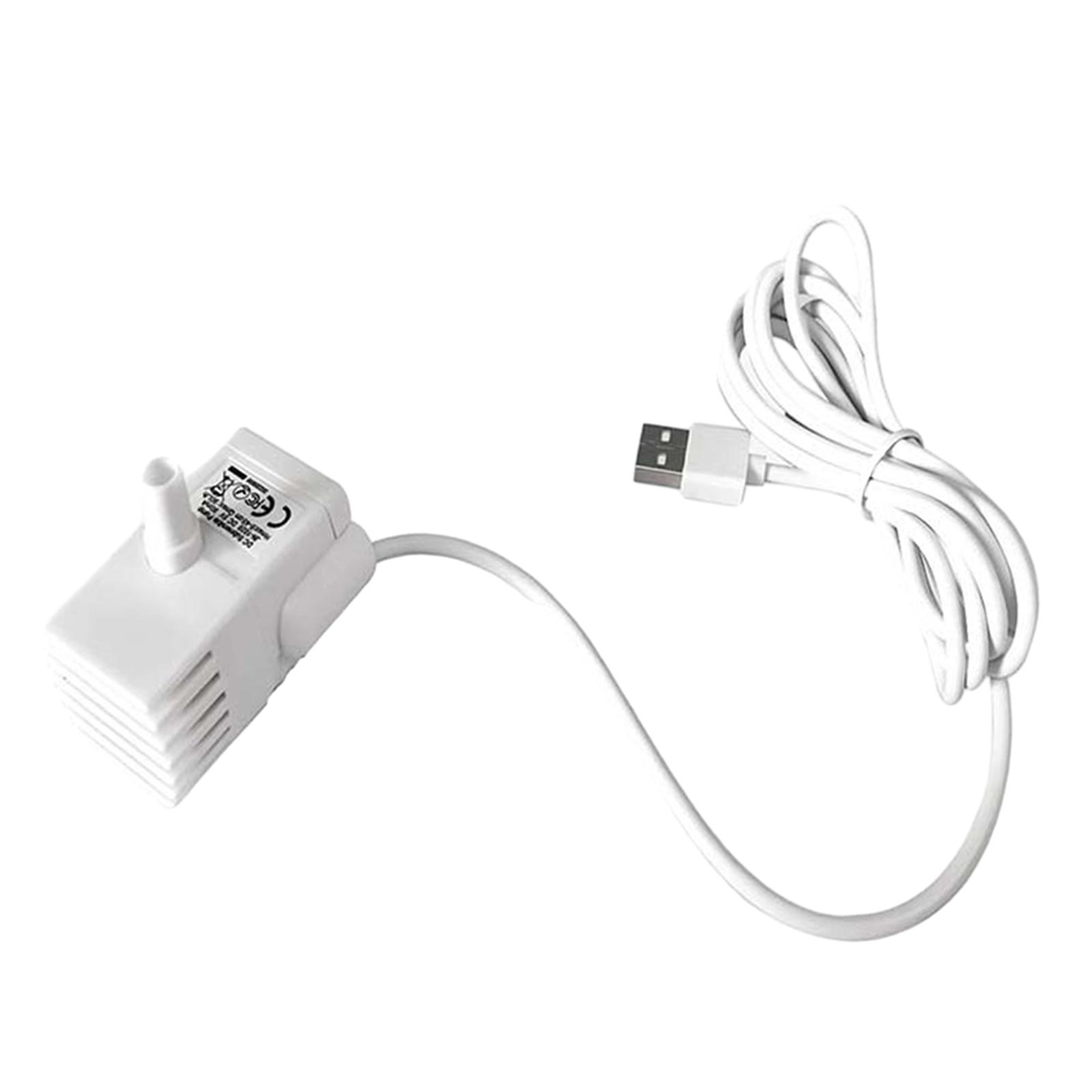 Magideal - Bomba De Agua, Mini Bomba De Agua Sumergible, Bomba De Fuente Usb Silenciosa Para Dispensador De Agua Para Mascotas, Acuario, Sumidero, Hidroponía