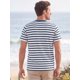 thumbnail image 3 of INSPIRE CHIC Camiseta de Hombre a Rayas de Manga Corta Casual de Verano Talla S Azul Marino, 3 of 5