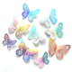 thumbnail image 1 of 48 piezas de decoración de mariposas láser, decoración de pared con mariposas 3D para dormitorio infantil, guardería, cumpleaños, fiestas de mariposas., 1 of 5