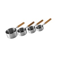 Bothyi - Juego De Tazas Medidoras De 4 Piezas De Acero Inoxidable Apilables Para Cocinar Arroz Con Leche