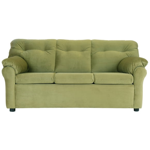 Sofa América 3 Cuerpos Tela Verde Musgo