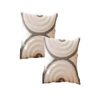 Genérico - Pack De 2 Fundas De Cojin Tufting 45X45 Cm Beige 07