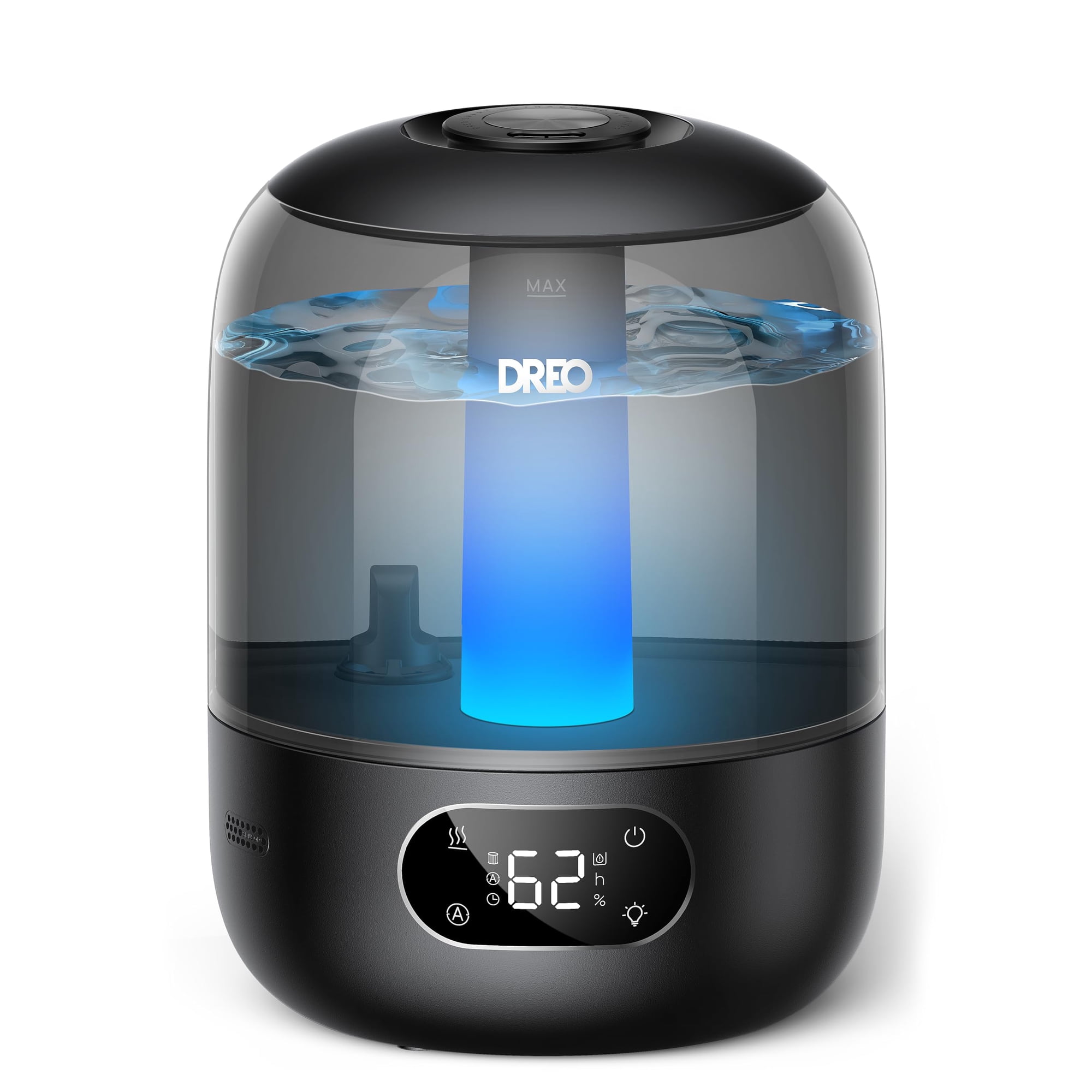 Humidificador Dreo De 3 Litros Con Relleno Superior, 30 Horas De Funcionamiento, 26 Db, Silencioso, Negro