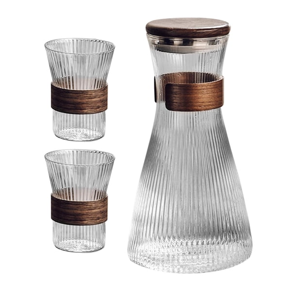 Jarra de jugo, jarra de agua fría y caliente, gran capacidad, jarra para agua fría de 1500ml, botella de agua para jugo, café, leche, fruta, té, cocin Con Copas