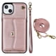 thumbnail image 1 of Crossbody PU Leather Wallet Case For IPhone 14 13 12 Mini 11 Pro X XS Max XR 8 7 SE 2020 2022 Card Slots Magnetic Lanyard Phone Cover, 1 of 3