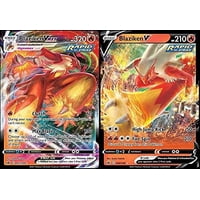 Lote De Cartas Pokémon Blaziken Vmax Y V Chilling Reign 020/198 Y 021/198