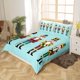 thumbnail image 3 of Xmas Bedding Sets Scandinavian Christmas Santa Gnomes Comforter Cover Snowing Santa Claus Bedding Sets for Kids Boys Girls Romantic Candlelight Quilt Cover 3 Pieces Queen Size, 3 of 5