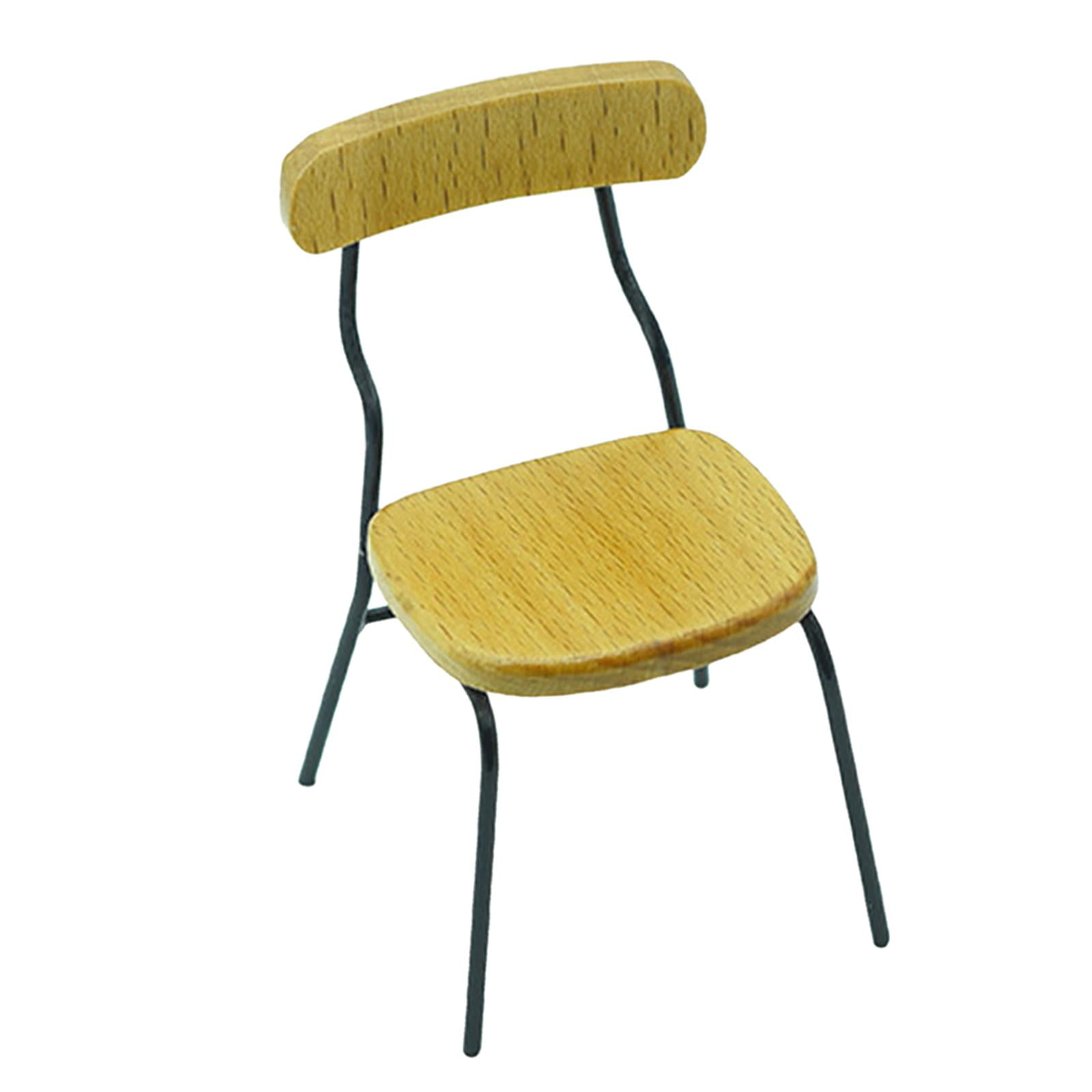 Muebles En Miniatura Para Casa De Muñecas 1:12 - Mesa Y 4 Sillas De Madera Negra, Decoración DIY Para Coleccionistas