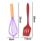 thumbnail image 2 of Juego de 2 mini utensilios de cocina de silicona con mangos de madera., 2 of 5