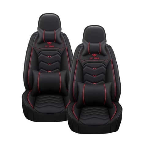 Importclick - Kit Fundas Cubre Asiento Eco Cuero Auto Almohadilla Luxury