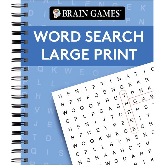 Brain Games Word Search Letra grande azul