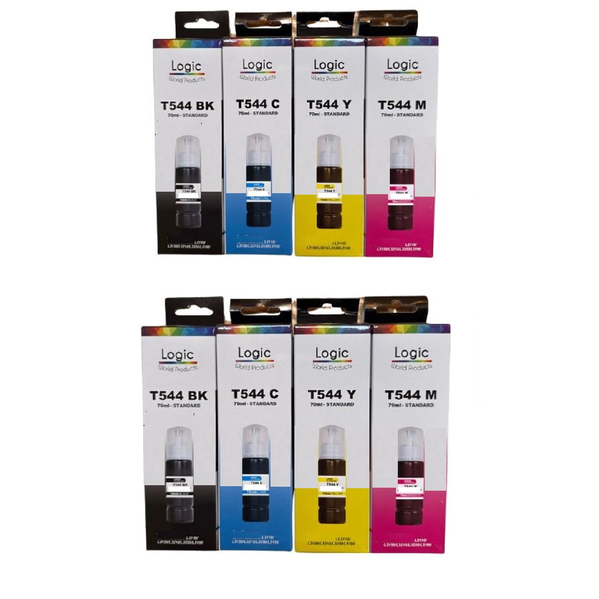 Genérico - Pack X2 Tintas Compatibles Para T544 L-3110 L-3210 L-3250