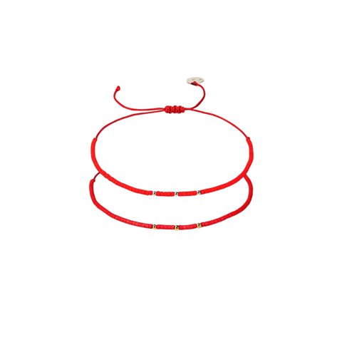 Zazü - Pack 2 Pulseras Rojas Dúo Rojo Talla Única