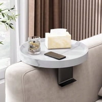 Santú Home & Deco - Mesa Brazo De Sofá Estilo Blanco Mármol