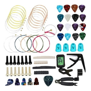 Genérico - 66 Pines De Puente De Guitarra, Clavijas De Cuerda, Puente De Púas, Tirador De Un Pasador, Accesorios De Guitarra