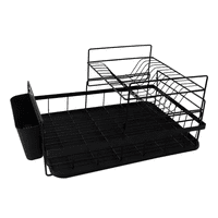 Genérico - Escurridor Loza 2 Niveles Color Negro