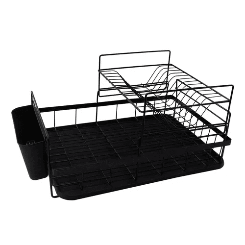 Genérico - Escurridor Loza 2 Niveles Color Negro