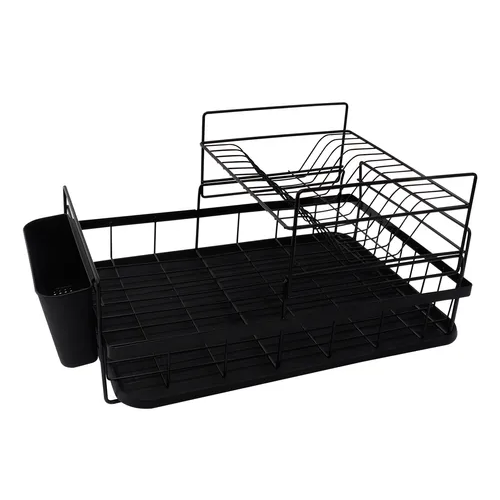 Genérico - Escurridor Loza 2 Niveles Color Negro
