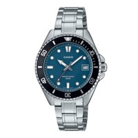 Reloj Casio Standard Analog Stainless Steel Blue Dial Quartz Mdv-10D-2A1V Men'S Watch