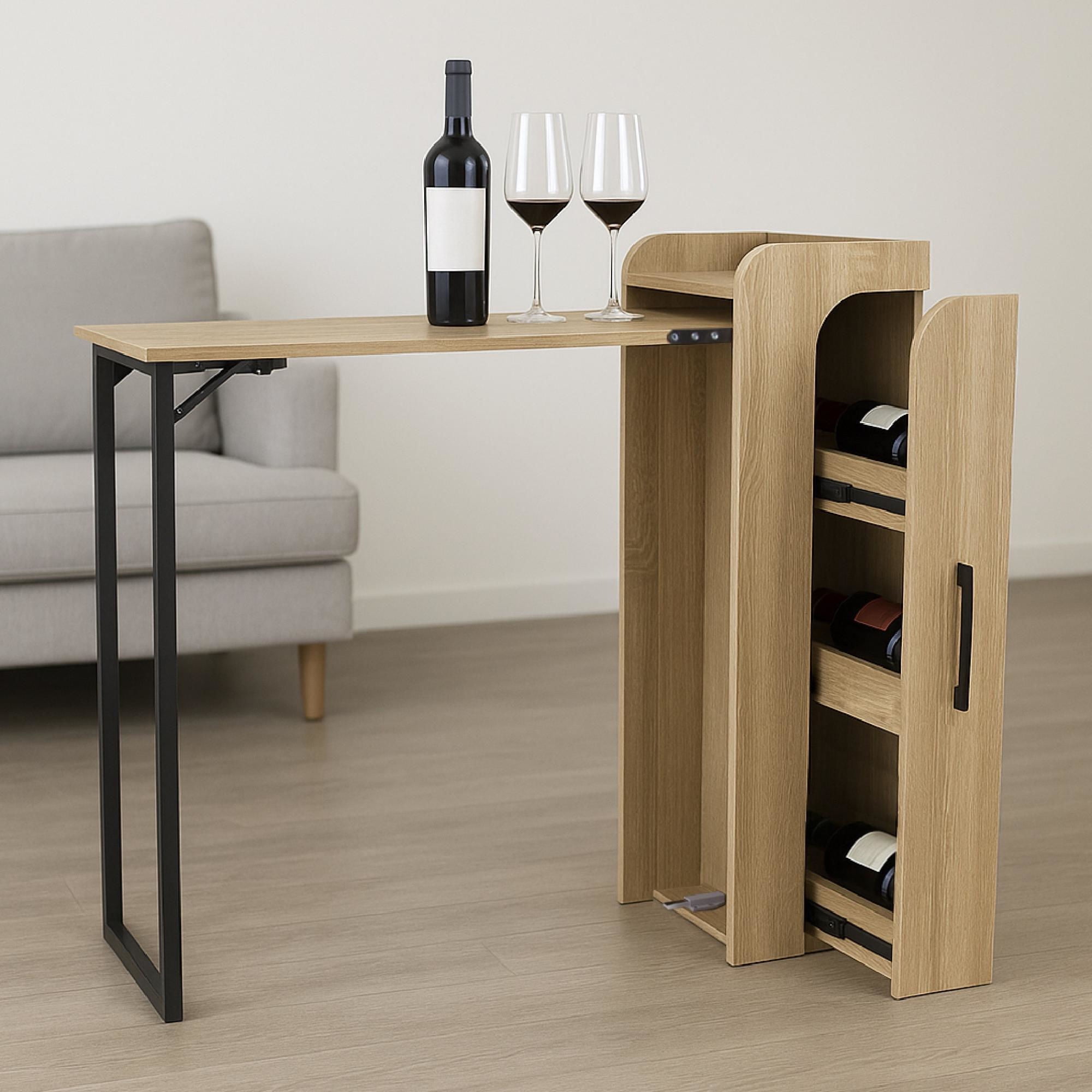 Mainstays - Bar Extensible Ys-121ch Metal - Madera Natural