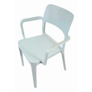 Silla Plástica Con Apoya Brazos Minimal Cian Dvp