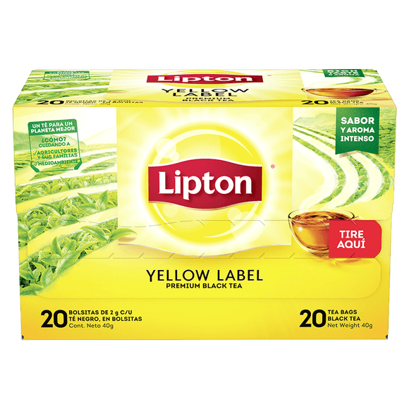 Te Lipton Yellow Label 20 Bolsitas