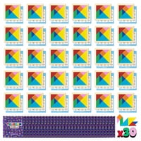 Puzzle Tangram De Madera, Paquete De 30 Obsequios Para Fiestas Infantiles | Bonnyco