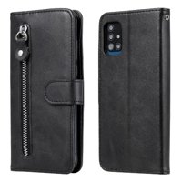 Gangxun - Funda Con Cremallera Para Samsung Galaxy A51 4G, Carcasa Cartera De Cuero Pu Con Soporte Y Tarjetero