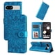 thumbnail image 1 of Funda tipo cartera FOXDOCK para Google Pixel 7A , diseño girasol en relieve, cuero PU, cierre magnético, soporte y tarjetero, 1 of 5