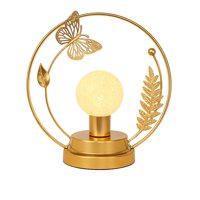 Genérica - Lámpara Decorativa Mariposa Led Dorada Recargable