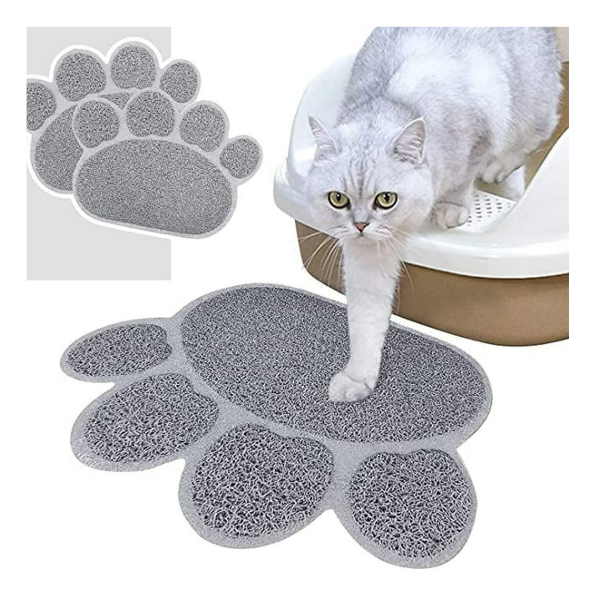 Genérico - Set 2 Alfombra Tapete Mascotas Diseño Huella Perro Gatos Lau