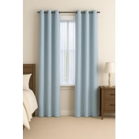 Clems - Pack 2 Cortina Engomada Termica 100% Blackout 140X225 Azul Cielo 140X225