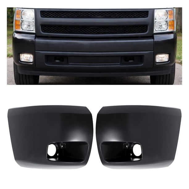Tapas terminales del paragolpes delantero ECOTRIC Silverado 2007-2013 con orificio para faro antiniebla
