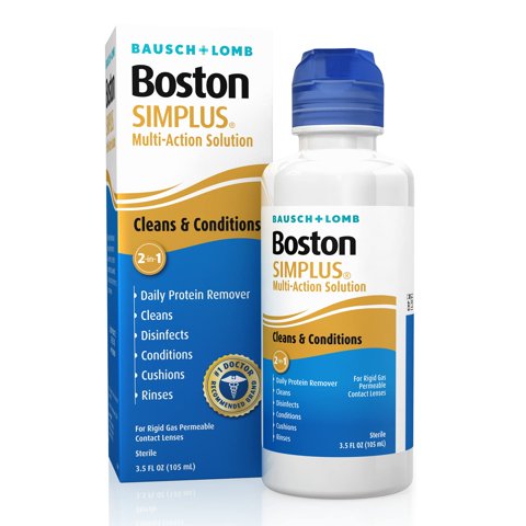 Solución Para Lentes De Contacto Bausch + Lomb Boston Simplus 100 Ml