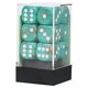 thumbnail image 2 of Dice Chessex Marble Oxi-Cobre/Blanco 16 mm D6 (12 unidades), 2 of 2