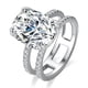 thumbnail image 2 of Anillos de Compromiso de Moissanita para Mujer de 8 Uds Color D Claridad VVS1 Anillos de Diamante de Plata Esterlina S925 Anillos de Moissanita para Mujer con Certificado, 2 of 9