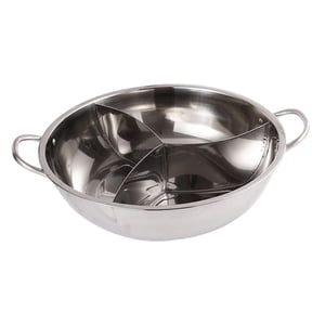 Bothyi - Olla Caliente De Acero Inoxidable, Olla Para Cocinar, Utensilios De Cocina De Inducción De 3 Lados, Olla Para Sopa De 34Cm