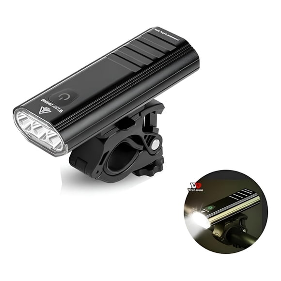 Luz Potente Mtb Nocturno Y Caminos Rurales 1200 Lm Bicicleta Negro