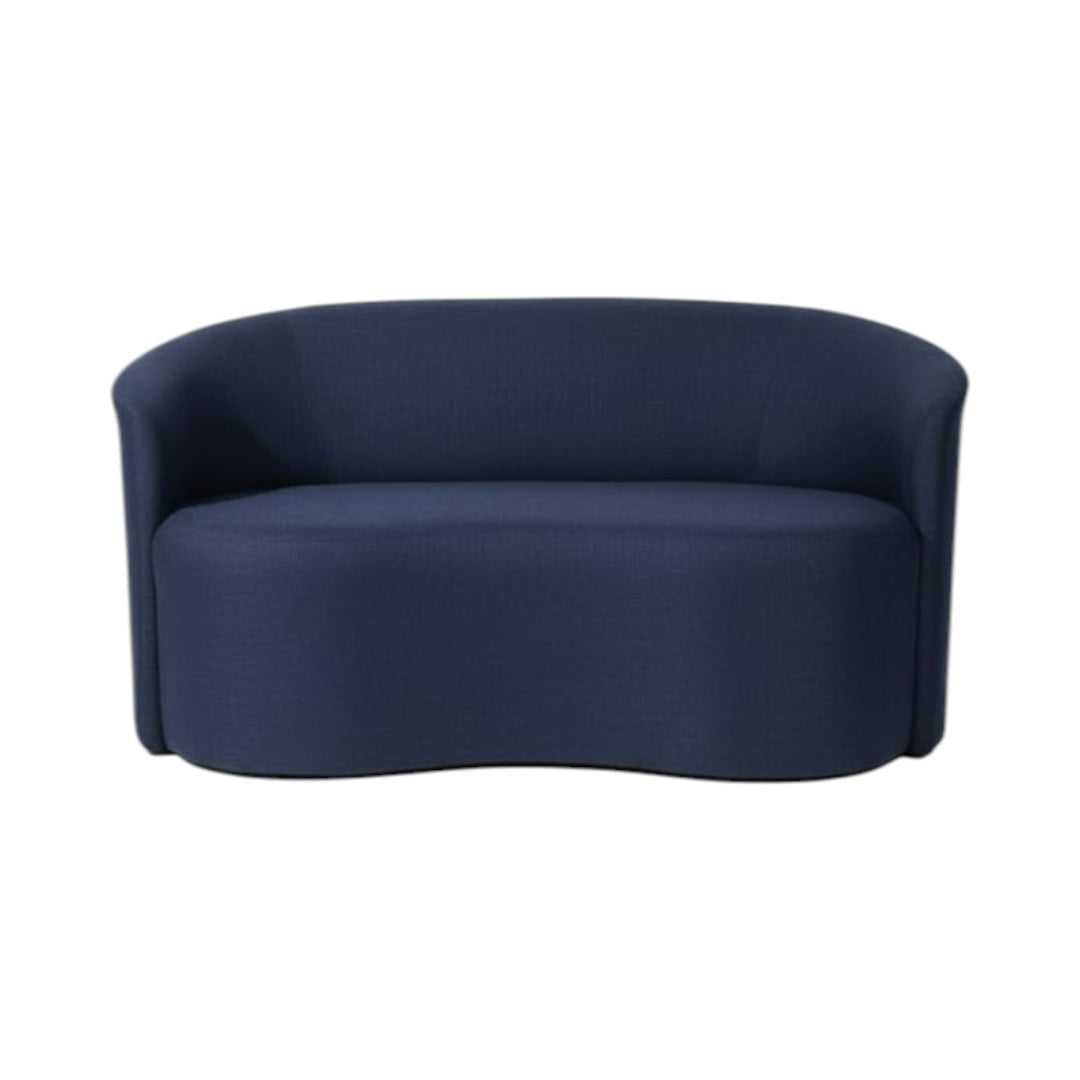 Diseños Valestrini - Sofa Curvo En Lino Azul